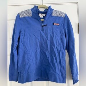 Vineyard Vines Women's Blue Shep Shirt Quarter-Zip Sweatshirt